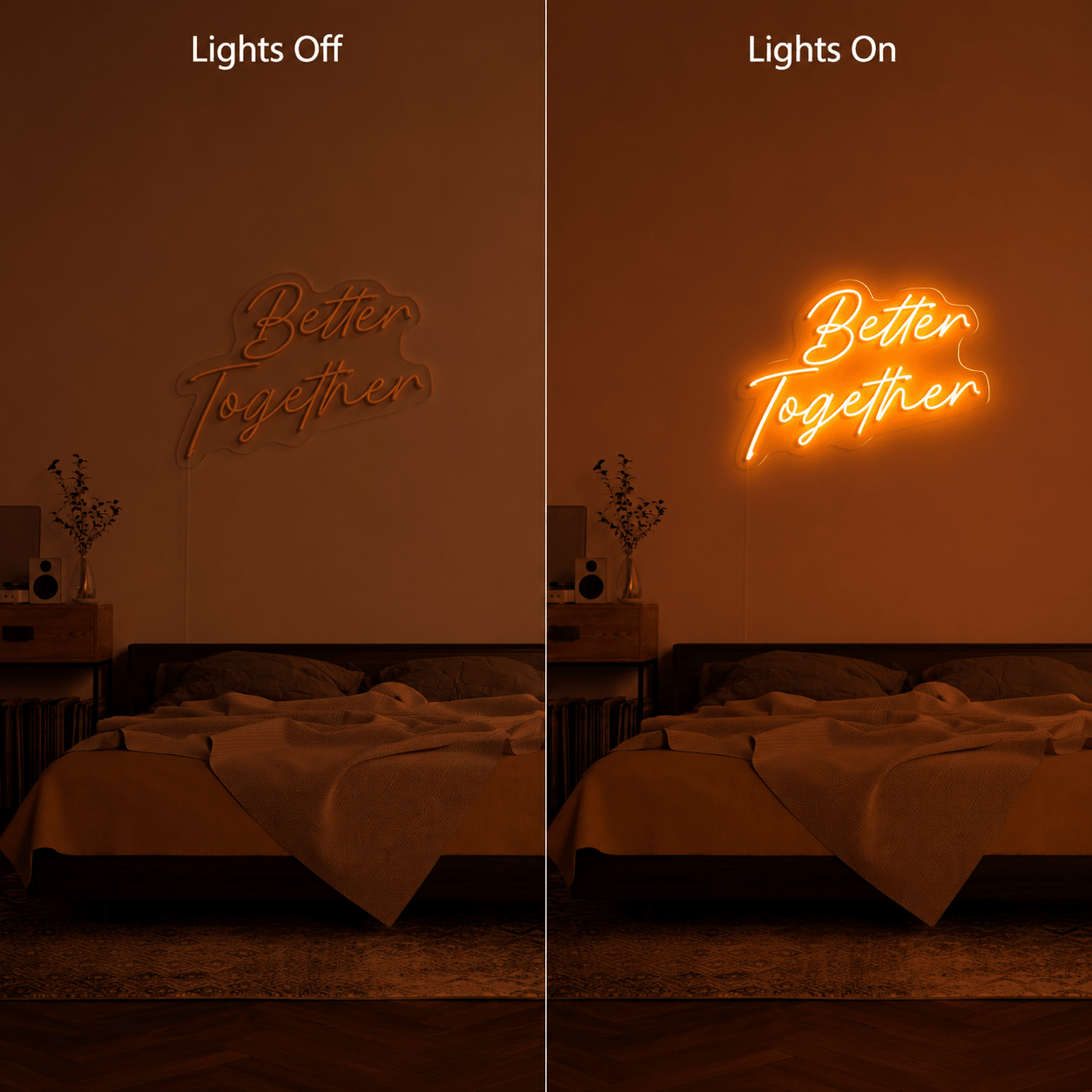 Better Together Text Wall Decor LED Neon Sign Wall Neon Sign - Shineneon