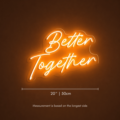 Better Together Text Wall Decor LED Neon Sign Wall Neon Sign - Shineneon