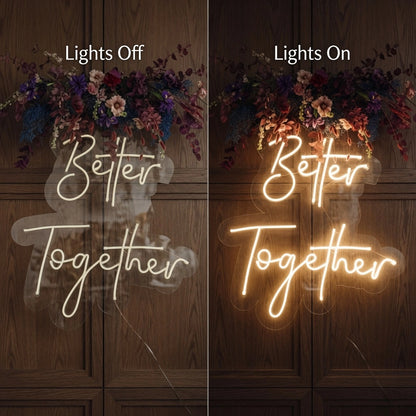 Better Together Wall Decor LED Neon Sign Wall Decor - 06 Day Night Comparison