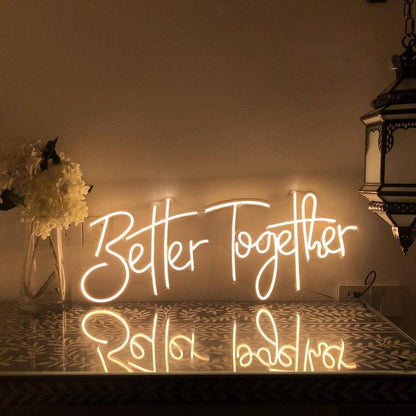 Better Together Warm Yellow Led Neon Sign For Wedding Decor | Shineneon