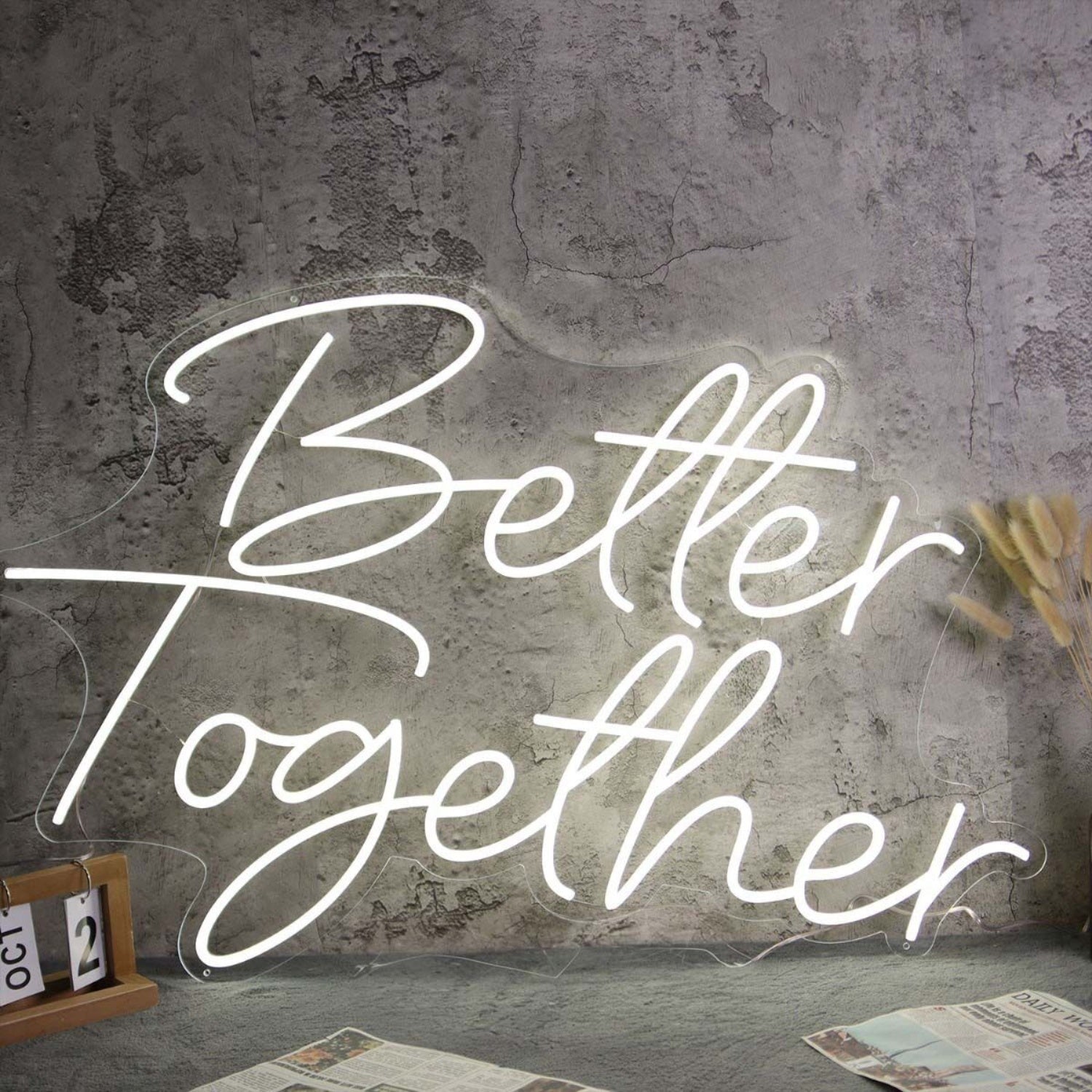 Better Together White Led Neon Sign - Shineneon