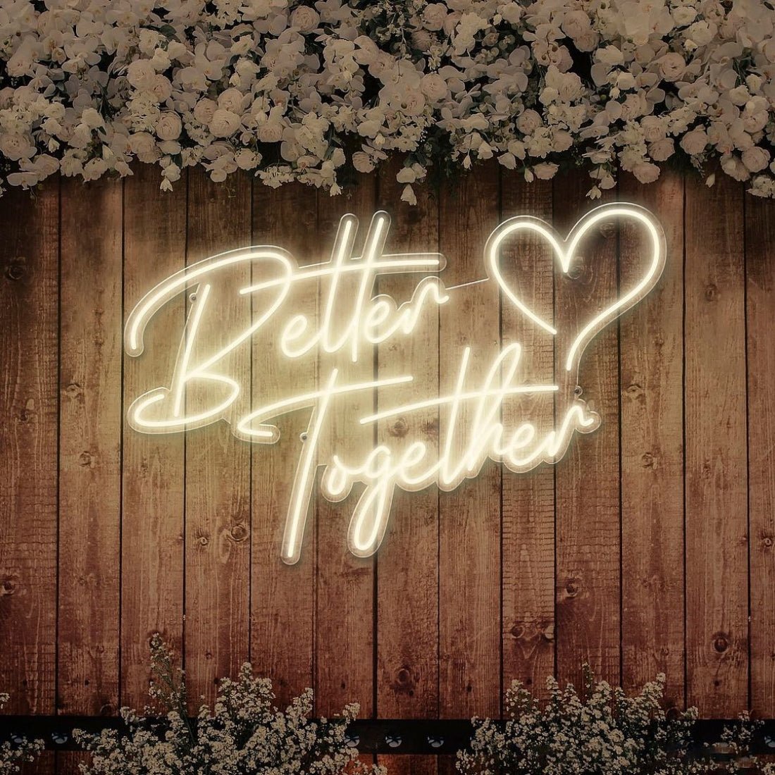 Better Together With A Heart Led Sign Business Neon Sign - Shineneon