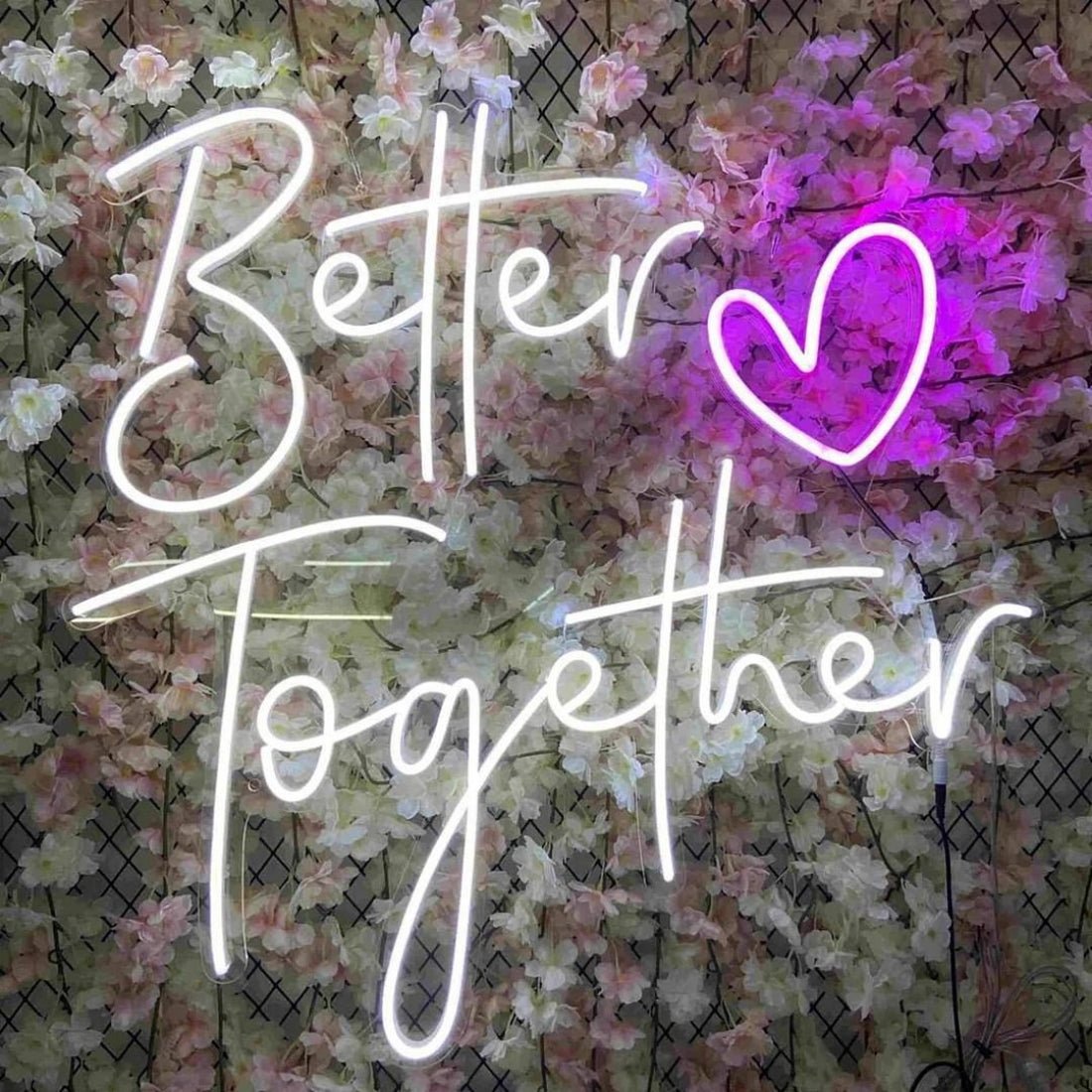 Better Together With A Heart Led Sign Business Neon Signs - Shineneon