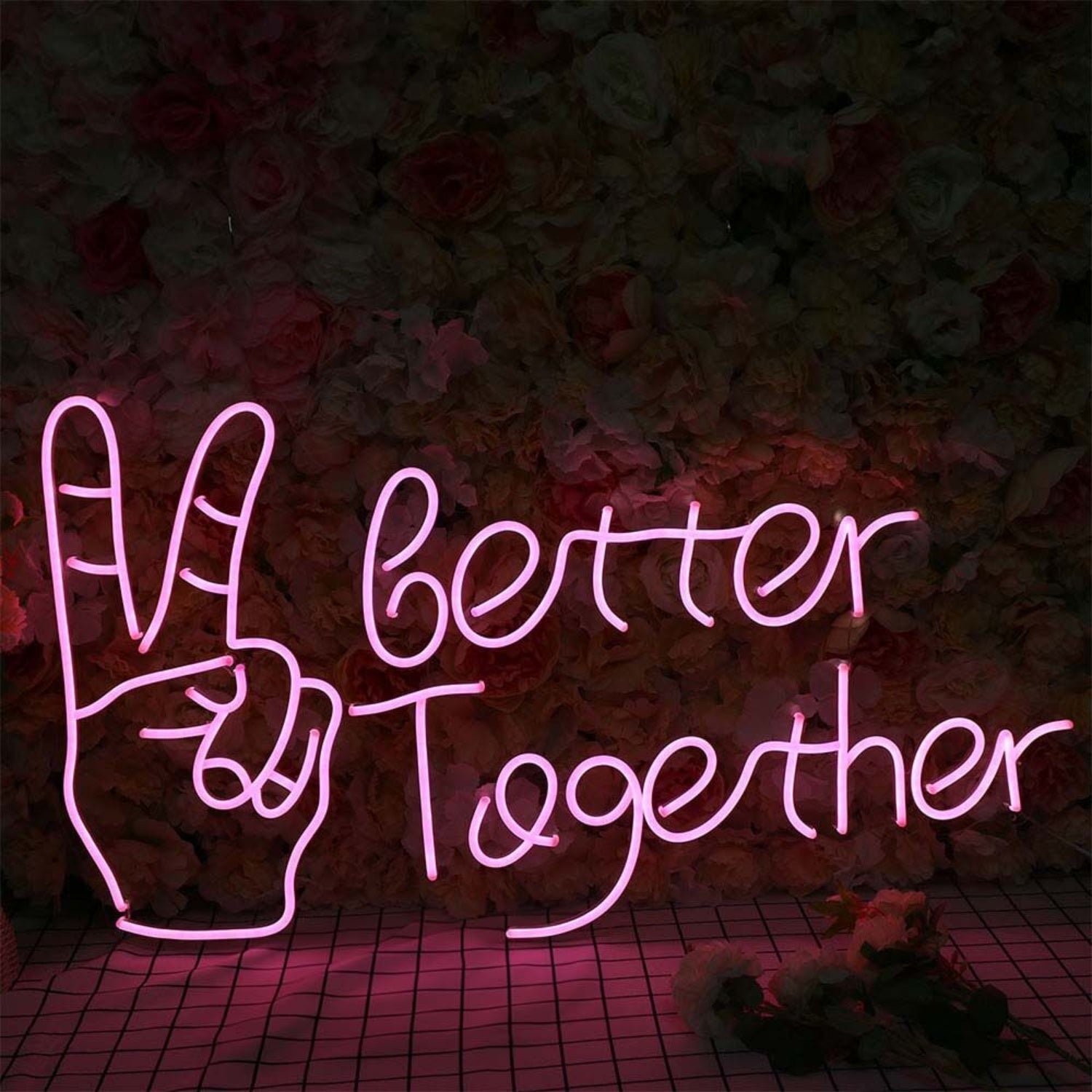 Better Together With Victory Gesture Led Neon Sign - Shineneon