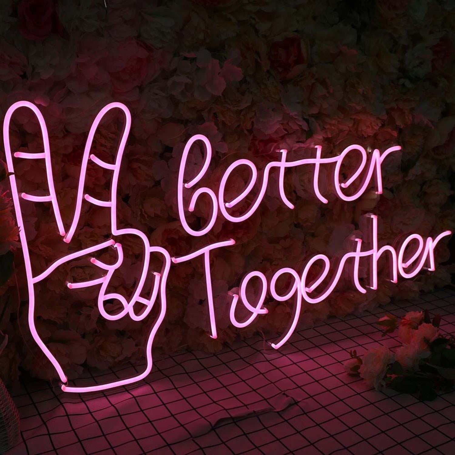 Better Together With Victory Gesture Led Neon Sign - Shineneon