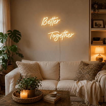 Better Together Word Wall Decor LED Neon Sign - Shineneon