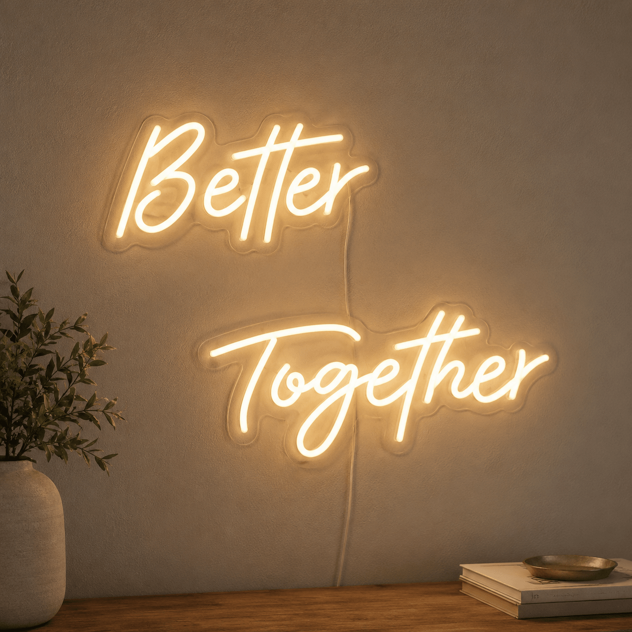 Better Together Word Wall Decor LED Neon Sign - Shineneon
