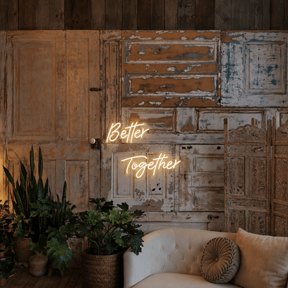 Better Together Word Wall Decor LED Neon Sign - Shineneon