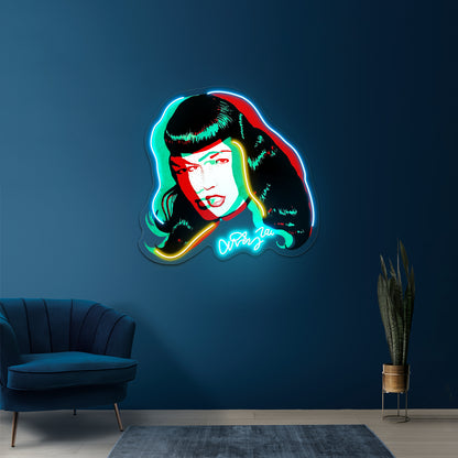 Bettie Page Pop Artwork Led Neon Sign | Shineneon