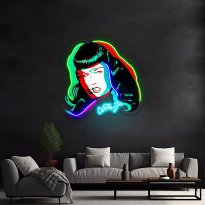 Bettie Page Pop Artwork Led Neon Sign | Shineneon