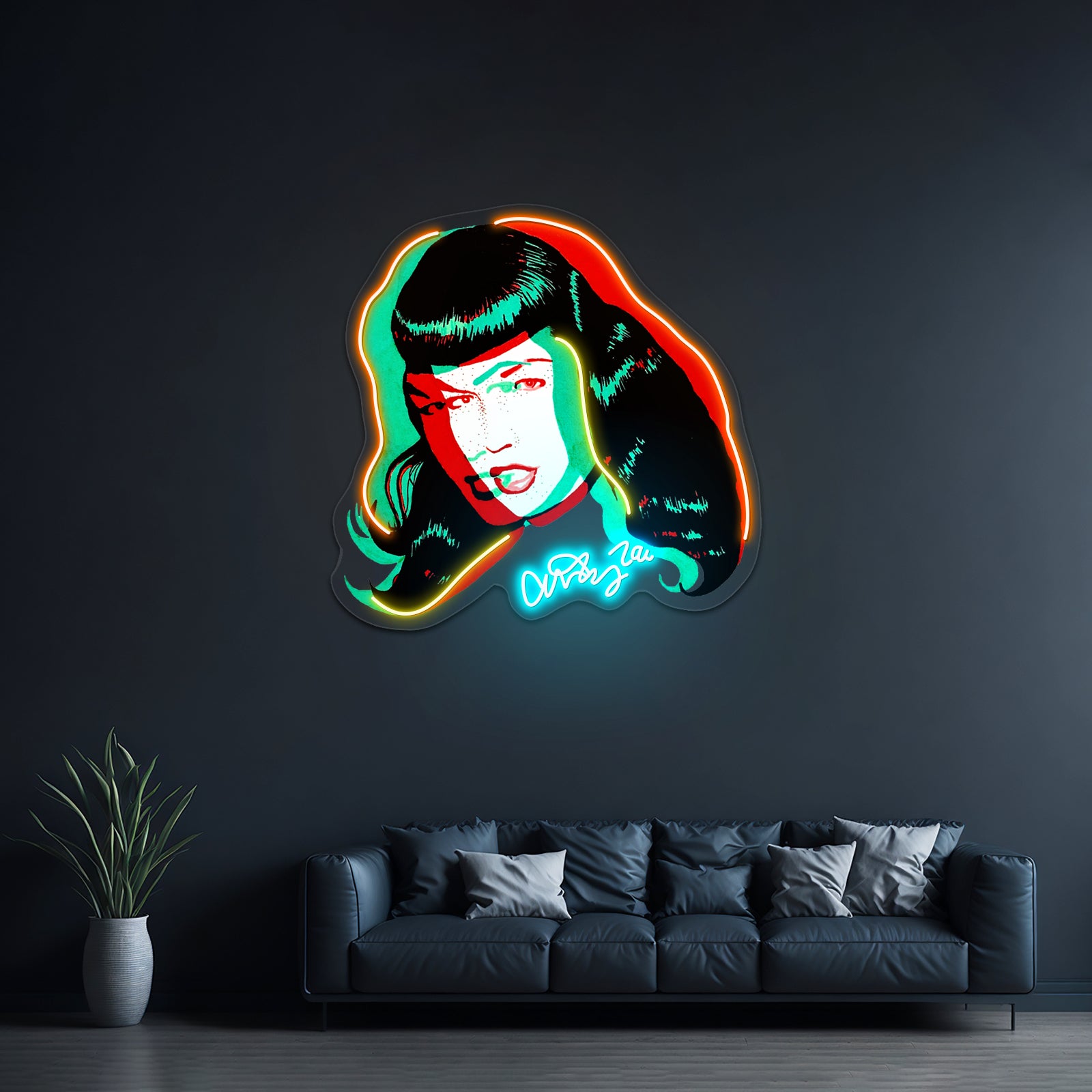 Bettie Page Pop Artwork Led Neon Sign | Shineneon