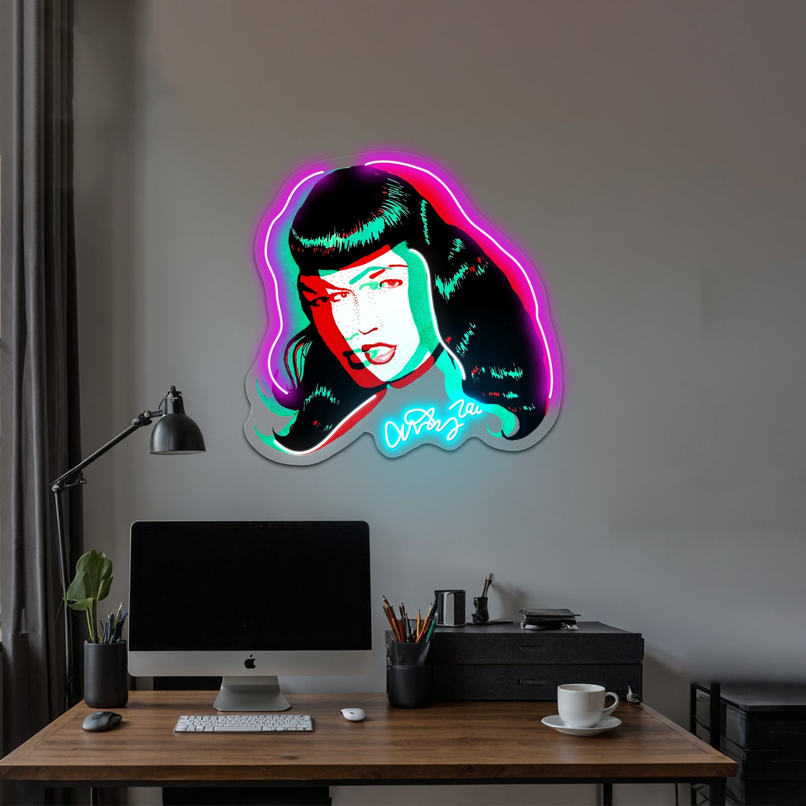 Bettie Page Pop Artwork Led Neon Sign | Shineneon
