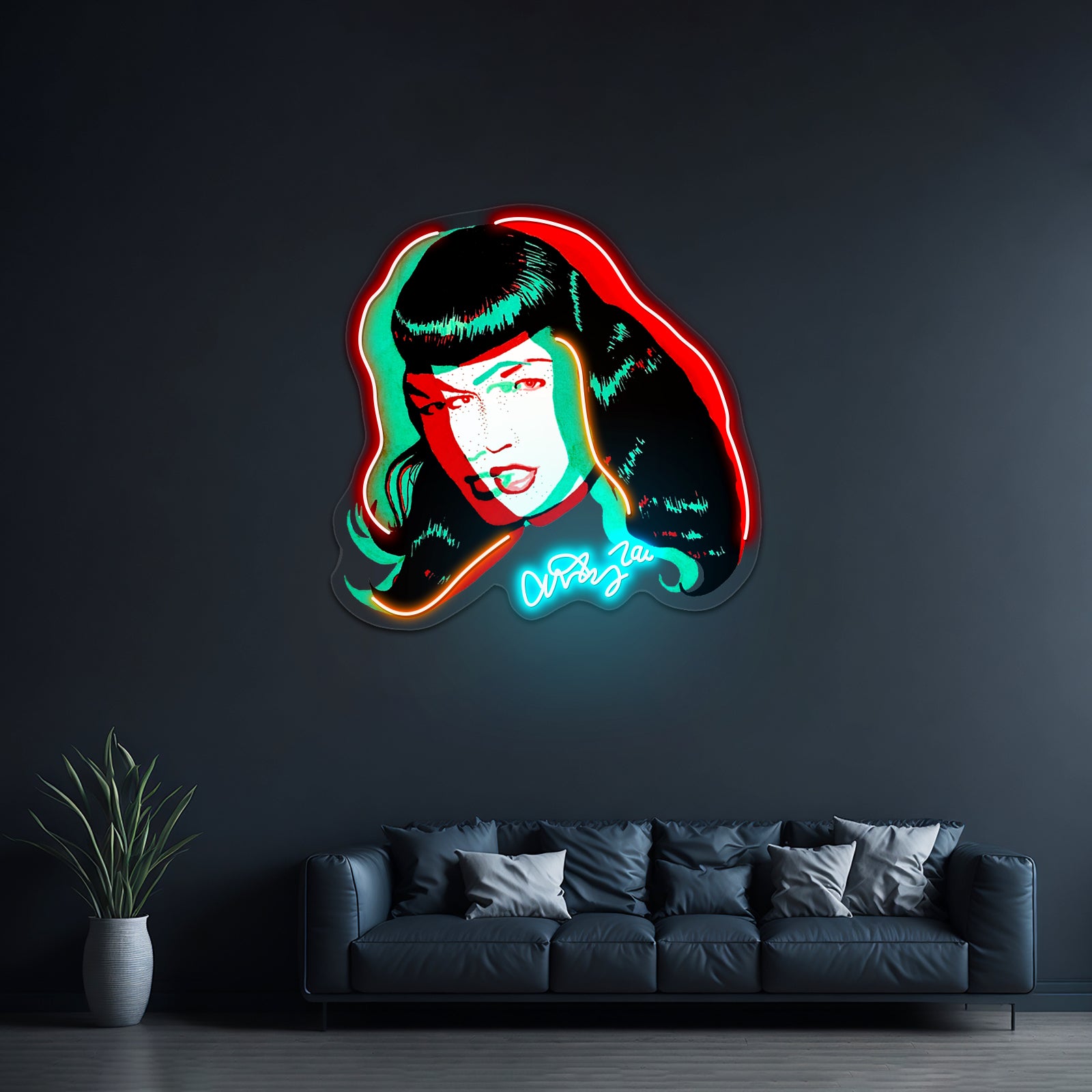 Bettie Page Pop Artwork Led Neon Sign | Shineneon