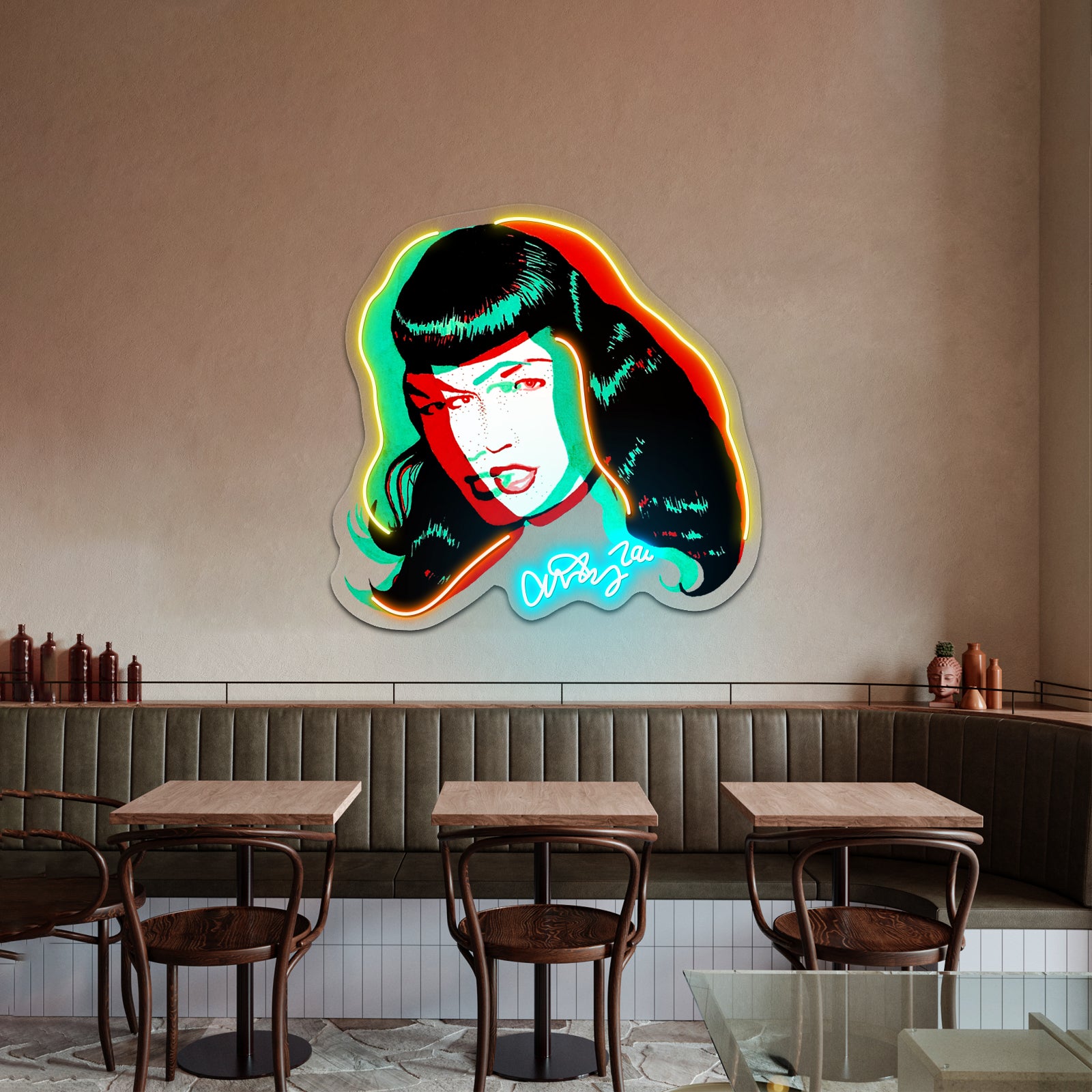 Bettie Page Pop Artwork Led Neon Sign | Shineneon