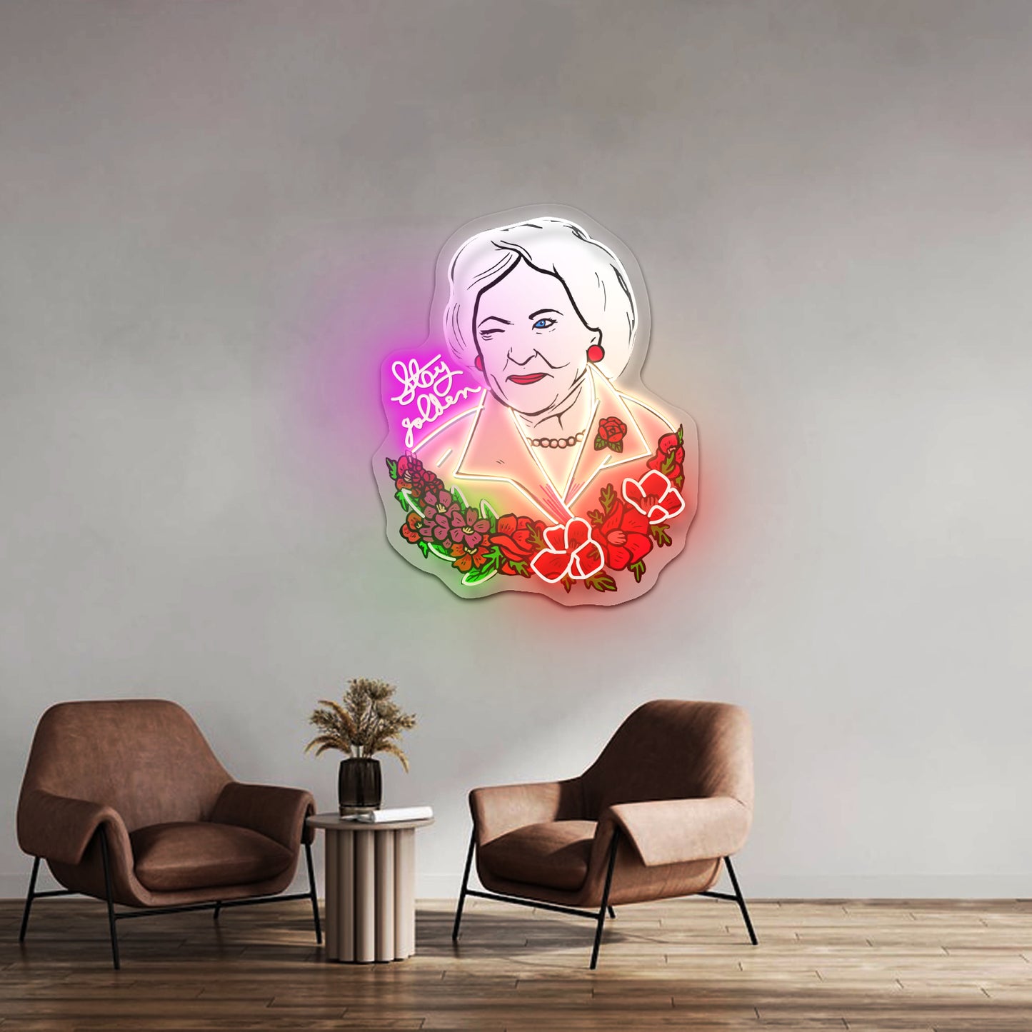 Betty White Stay Golden Neon Signs wall art