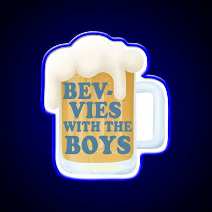 Bevvies With The Boys Beer Bar Decor Led Neon Sign Rgb Color - LED neon sign view 5