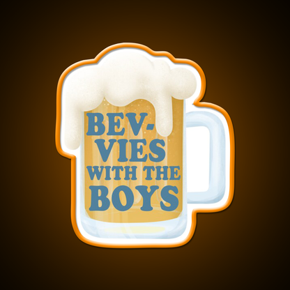 Bevvies With The Boys Beer Bar Decor Led Neon Sign Rgb Color - LED neon sign view 6