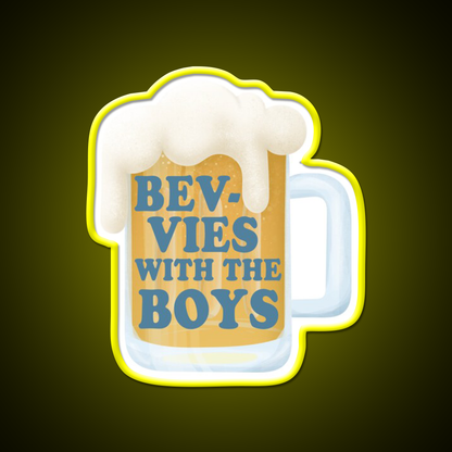 Bevvies With The Boys Beer Bar Decor Led Neon Sign Rgb Color - LED neon sign view 7
