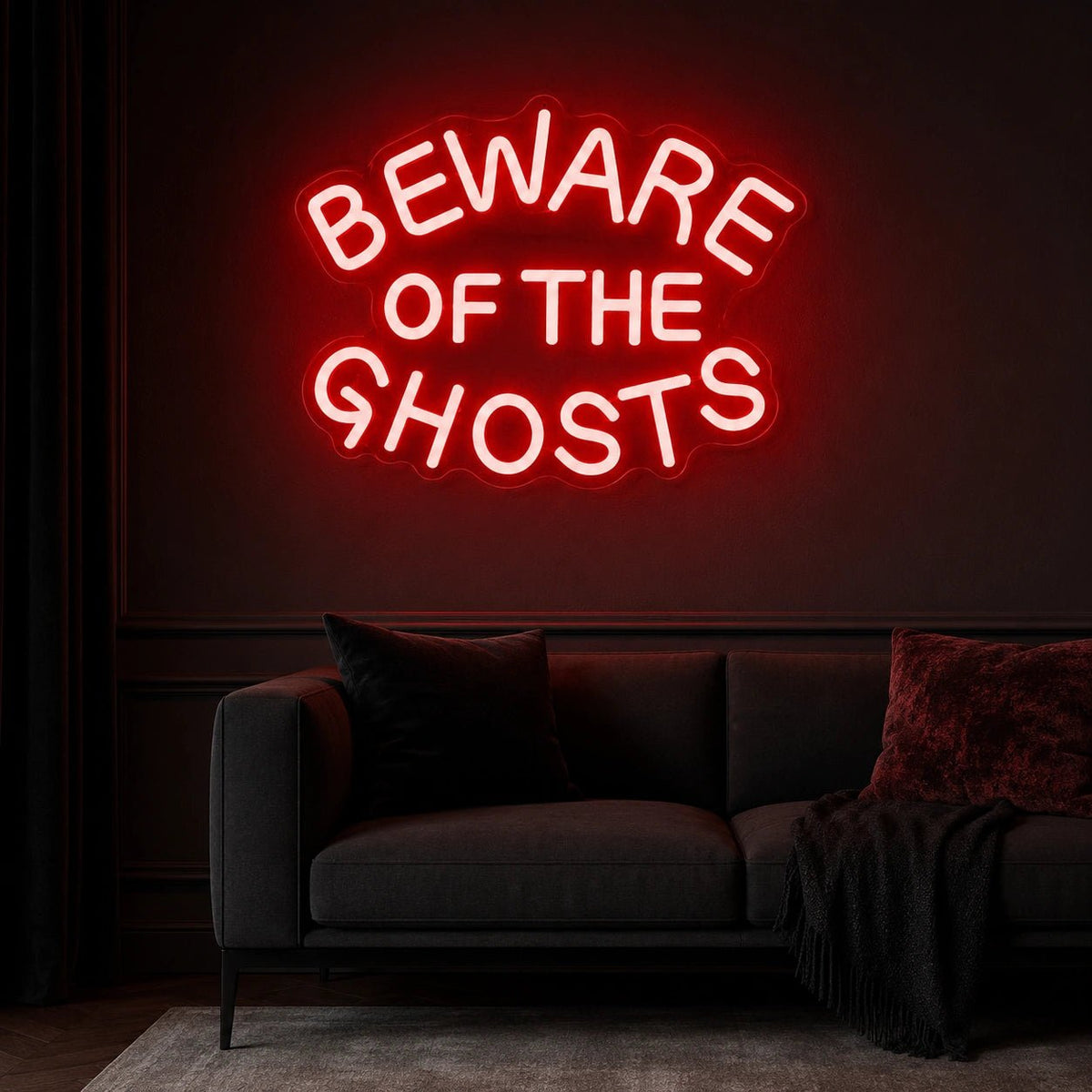 Beware Of The Ghosts LED Neon Sign - Shineneon