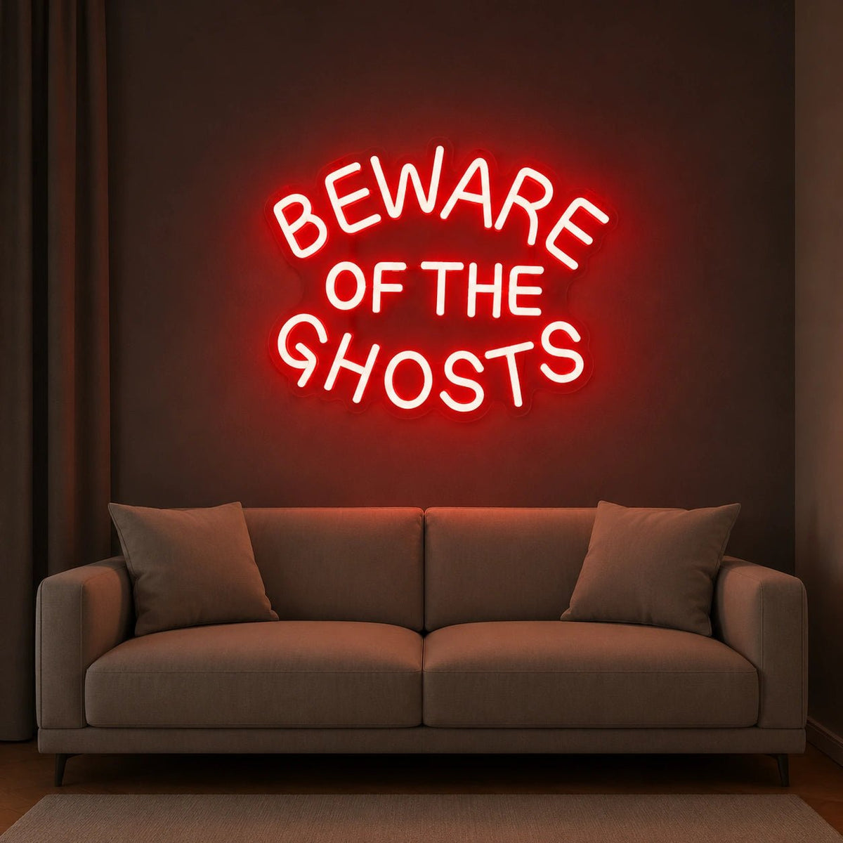 Beware Of The Ghosts LED Neon Sign - Shineneon