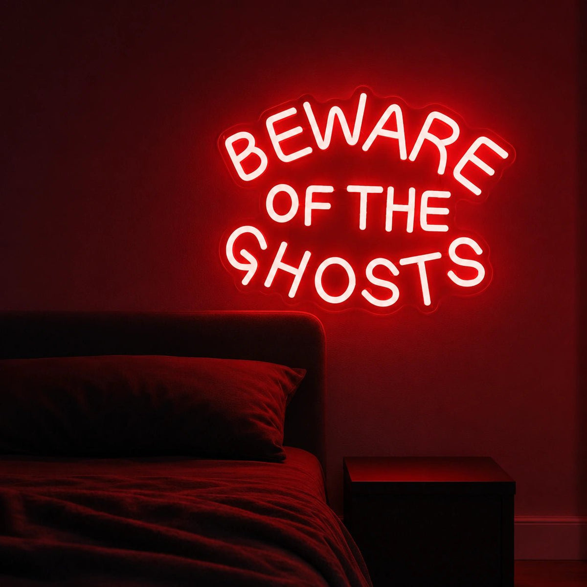 Beware Of The Ghosts LED Neon Sign - Shineneon