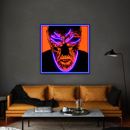 Beware The Wolfman Vintage Universal Monsters Artwork Led Neon Sign - LED neon sign view 5