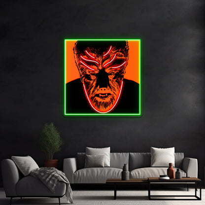 Beware The Wolfman Vintage Universal Monsters Artwork Led Neon Sign - LED neon sign view 9