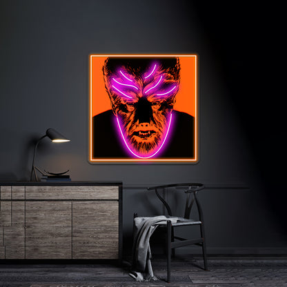Beware The Wolfman Vintage Universal Monsters Artwork Led Neon Sign - LED neon sign view 6