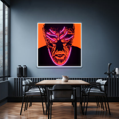 Beware The Wolfman Vintage Universal Monsters Artwork Led Neon Sign