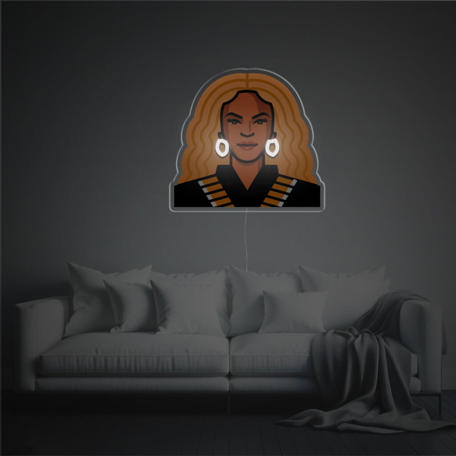 Beyonce Portrait Led Neon Acrylic Artwork | Shineneon
