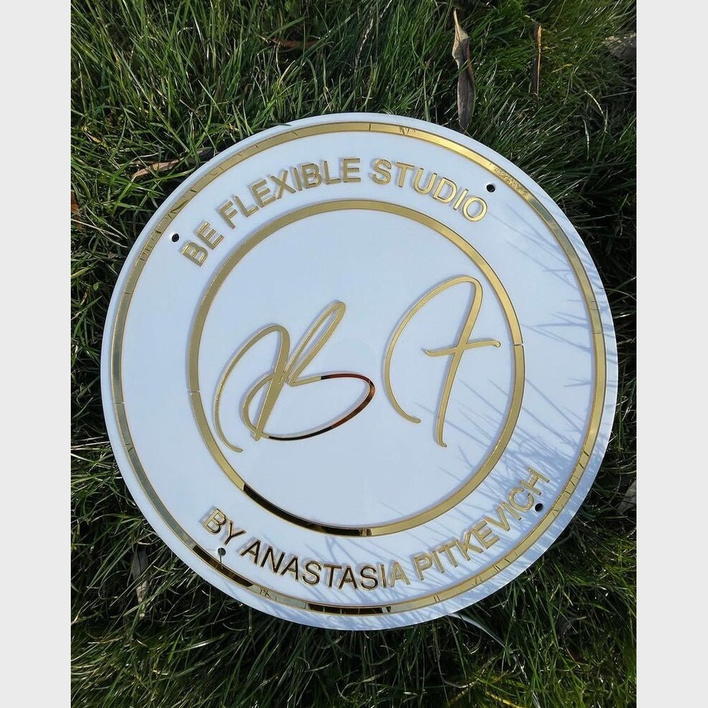 Bf Be Flexible Studio Acrylic Business Logo Sign - Shineneon