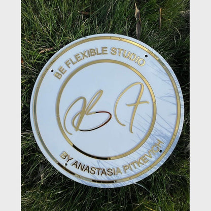 Bf Be Flexible Studio Acrylic Business Logo Sign - Shineneon