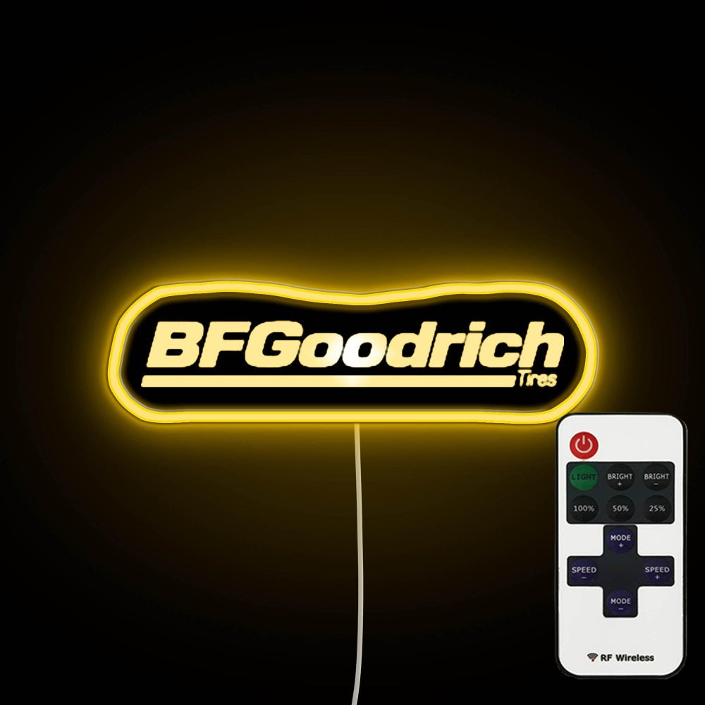 Bf Goodrich Tires Logo Neon Sign - Custom LED neon sign front view
