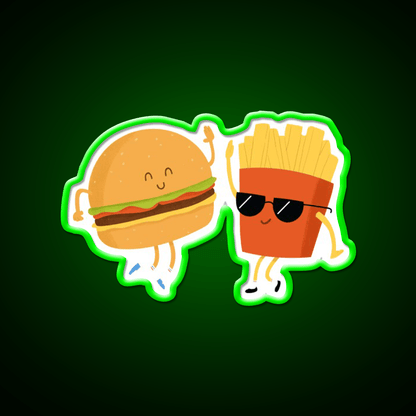 Bffs Fast Food Led Neon Sign For Burger Place Rgb Color - Shineneon