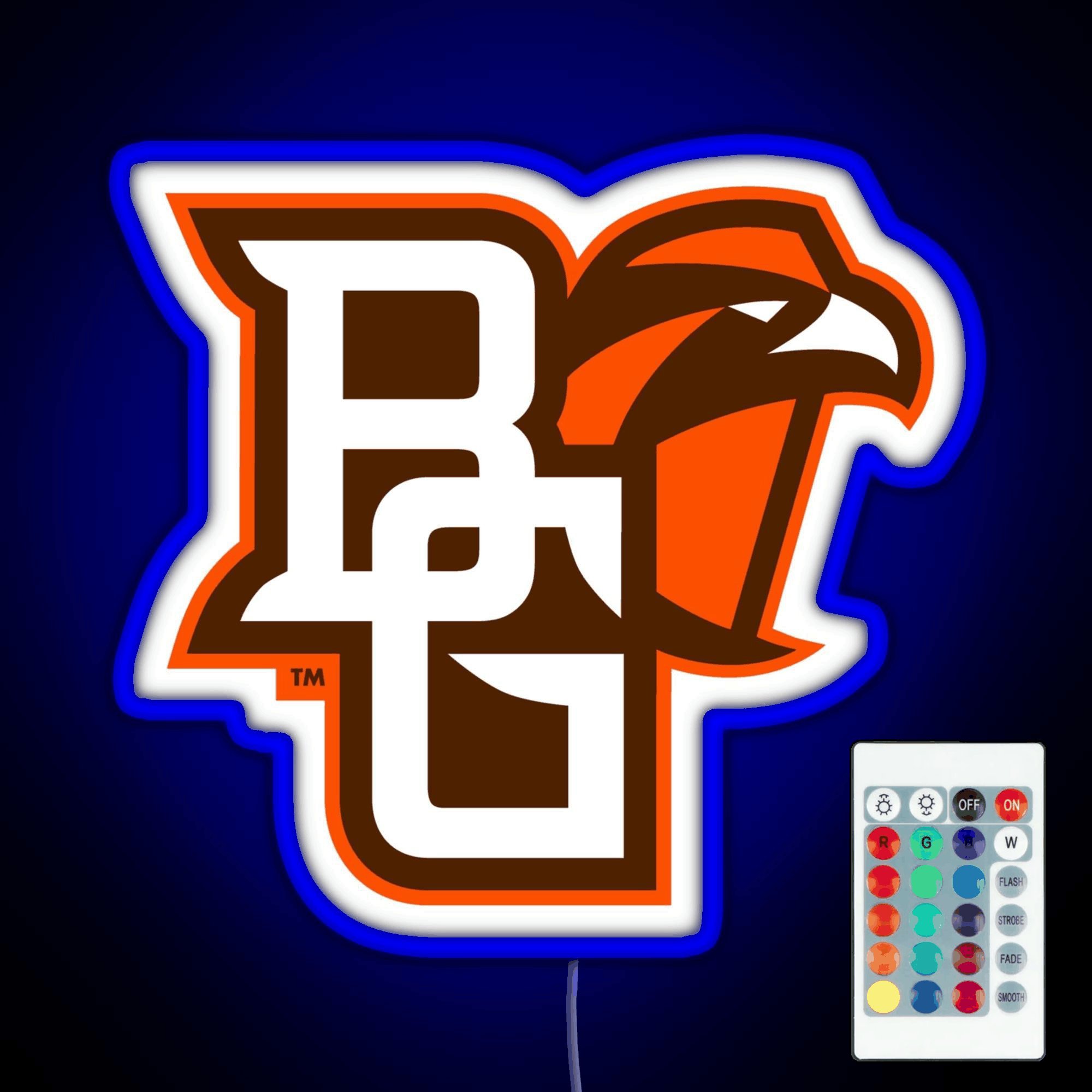 Bgsu Falcons College Ncaa Rgb Led Neon Sign Pop Wall Art