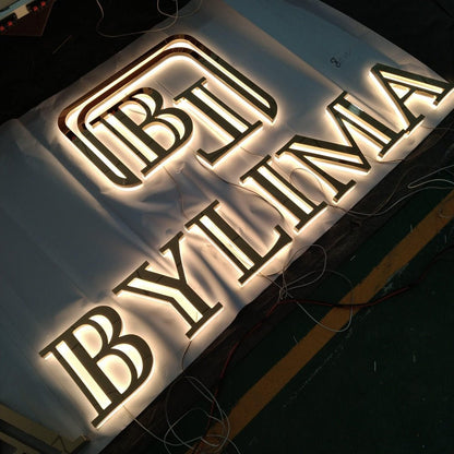 Bi Bylima 3D Backlit Letters Business Metal Led Sign - Shineneon