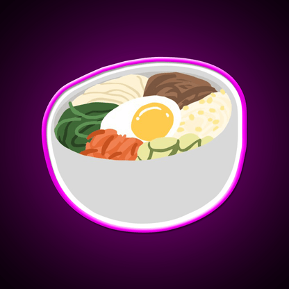 Bibimbap Korean Mixed Rice Snack Food Led Neon Sign Rgb Color - Shineneon