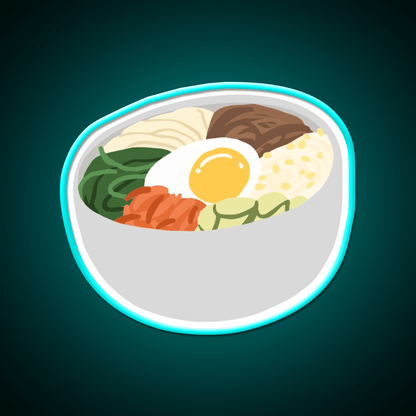 Bibimbap Korean Mixed Rice Snack Food Led Neon Sign Rgb Color - Shineneon