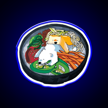 Bibimbear Snack Food Led Neon Sign Rgb Color - Shineneon