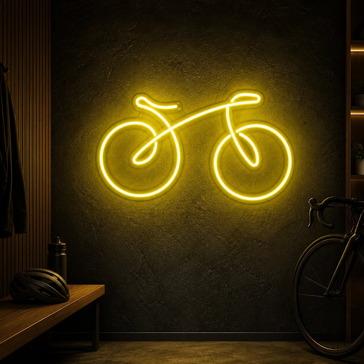 Bicycle Side Profile LED Neon Sign Home Bar Wall Decoration high-converting product image