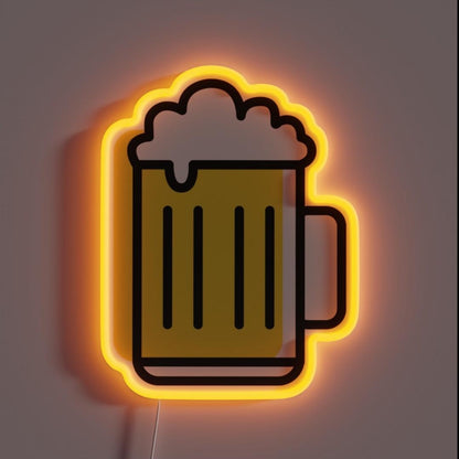 Bier Cheers Rgb Led Neon Sign - Custom LED neon sign front view