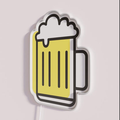 Bier Cheers Rgb Led Neon Sign - Neon sign mounted on wall in room