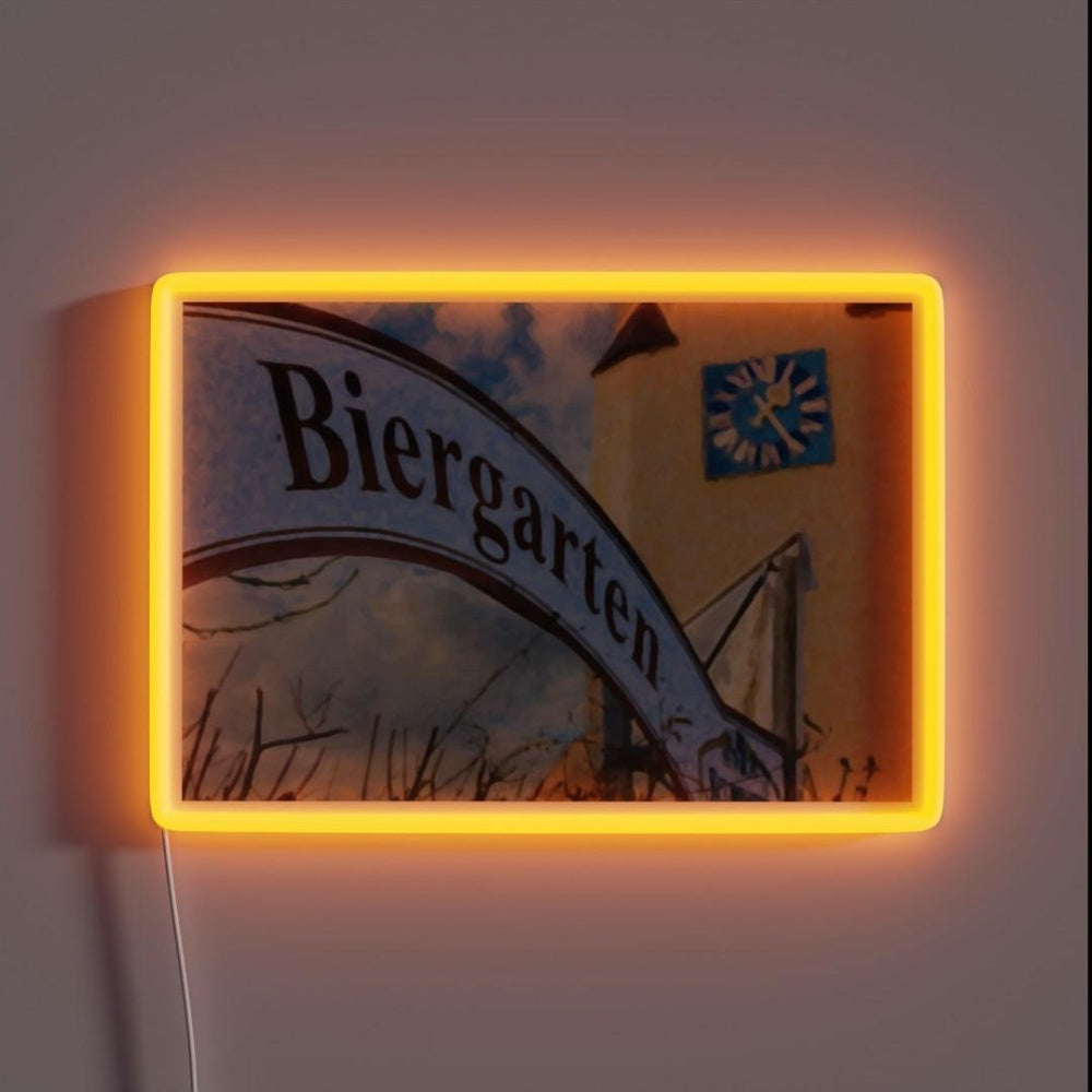 Biergarten Rgb Led Neon Sign Bar Wall Decor