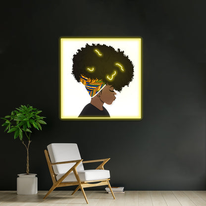 Big Afro Artwork Led Neon Sign - Shineneon