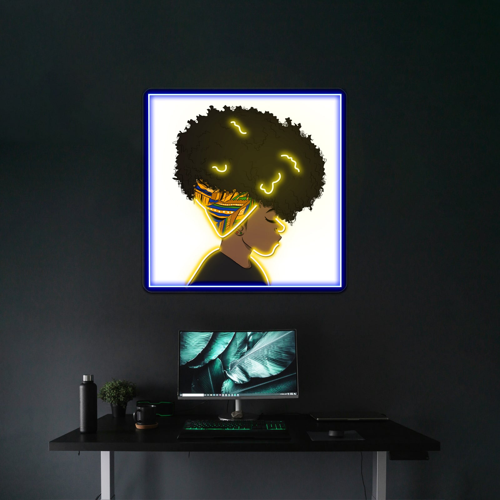 Big Afro Artwork Led Neon Sign
