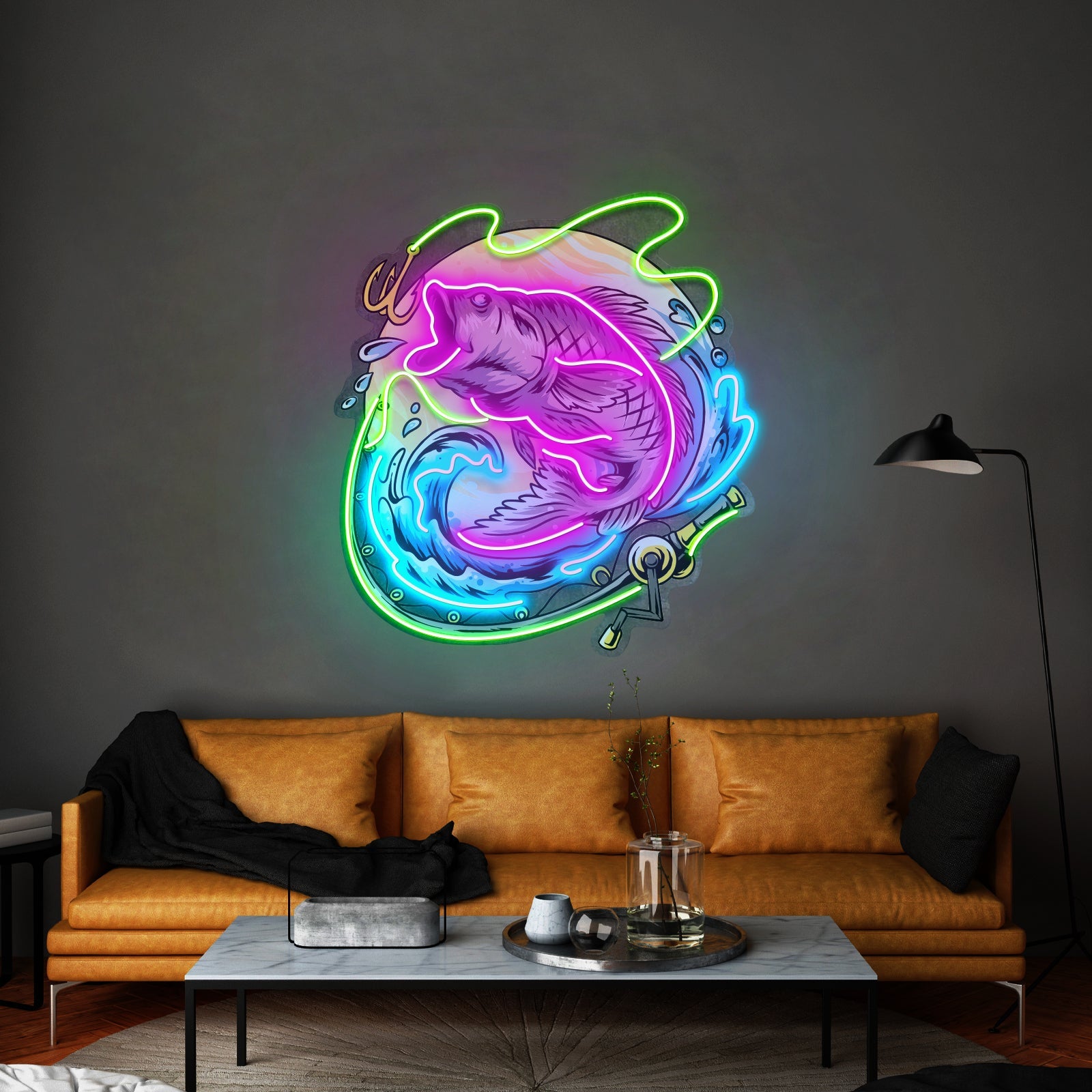 Big Bass Fishing Led Neon Sign Light Custom Led Signs - Shineneon