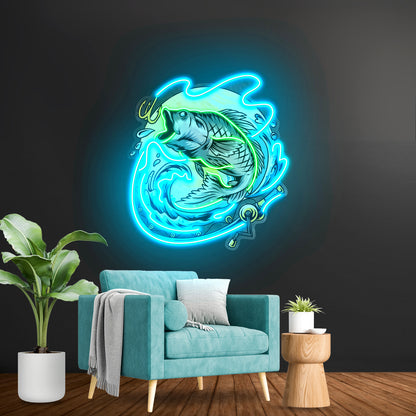 Big Bass Fishing Led Neon Sign Light Custom Led Signs