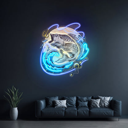 Big Bass Fishing Led Neon Sign Light Custom Led Signs