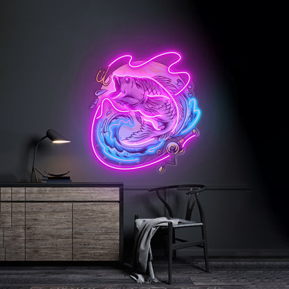 Big Beard Santa Neon Sign Neon Artwork For Sale