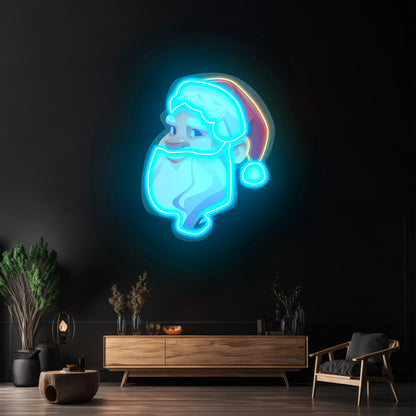 Big Beard Santa Neon Sign Neon Artwork For Sale